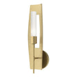 Hubbardton Forge 2024 Modern Brass Frosted Glass (FD) Passage 1-Light Sconce