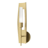 Hubbardton Forge 2024 Modern Brass Frosted Glass (FD) Passage 1-Light Sconce