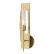 Hubbardton Forge 2024 Modern Brass Clear Glass (ZM) Passage 1-Light Sconce