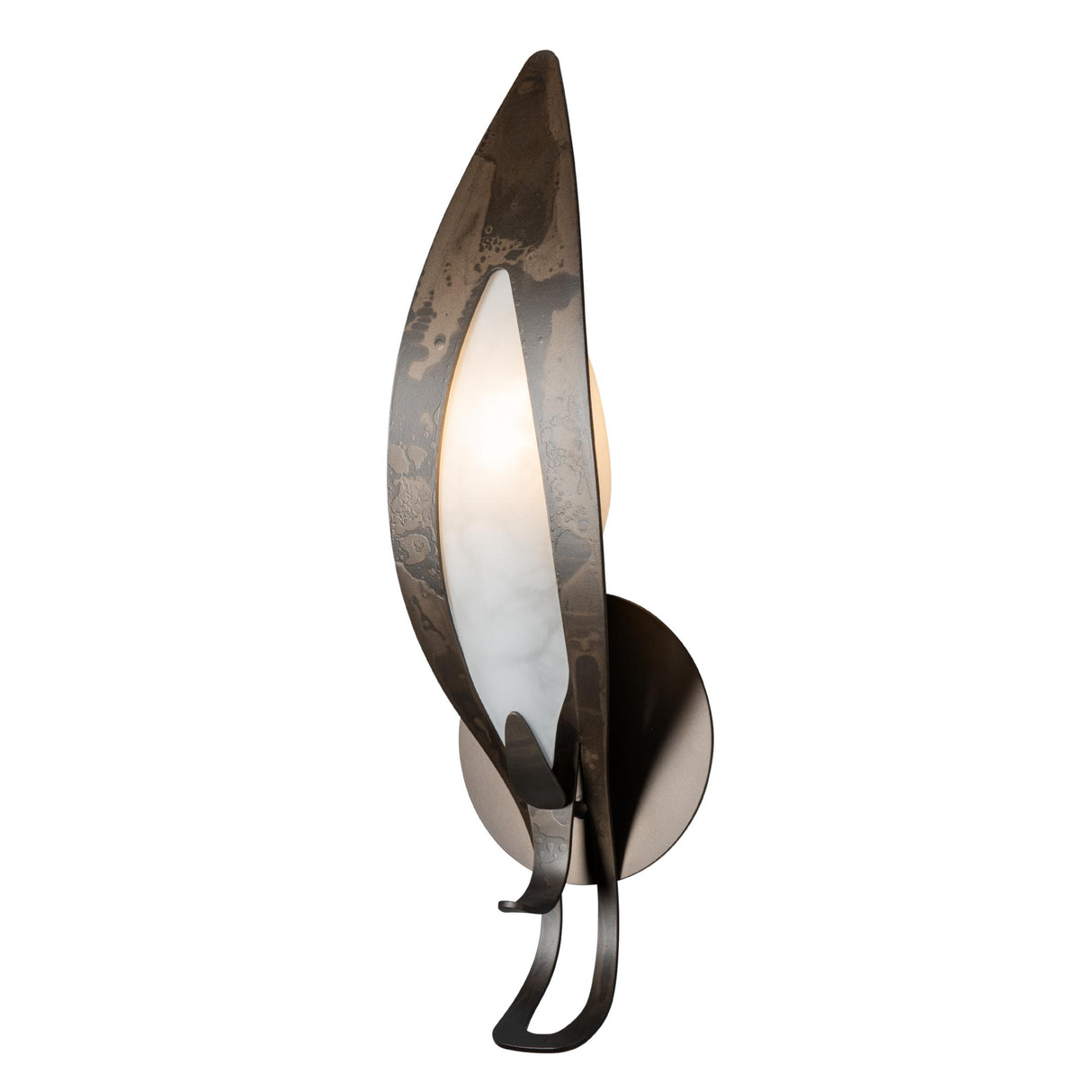 Hubbardton Forge 2025 Dark Smoke White Art Glass (BB) Parasol Sconce