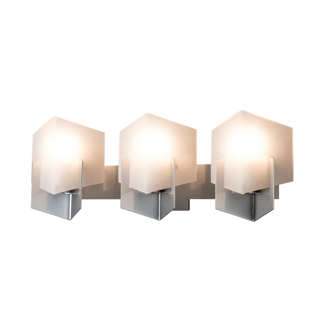Hubbardton Forge 2025 Sterling Opal Glass (GG) Prisma 3-Light Bath Sconce
