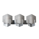 Hubbardton Forge 2025 Sterling Opal Glass (GG) Prisma 3-Light Bath Sconce