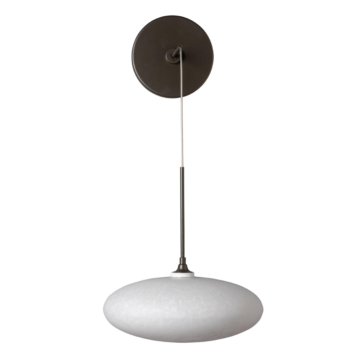 Hubbardton Forge 2025 Dark Smoke Shell Glass (GS) Clouds Low Voltage Sconce