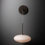 Hubbardton Forge 2025 Dark Smoke Shell Glass (GS) Clouds Low Voltage Sconce
