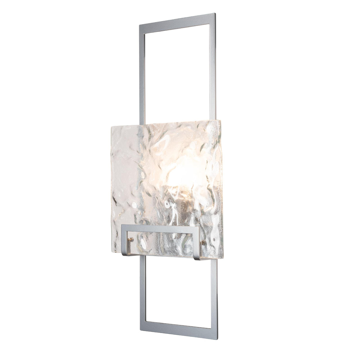 Hubbardton Forge 2025 Sterling Clear Glass (ZM) Geo Sconce