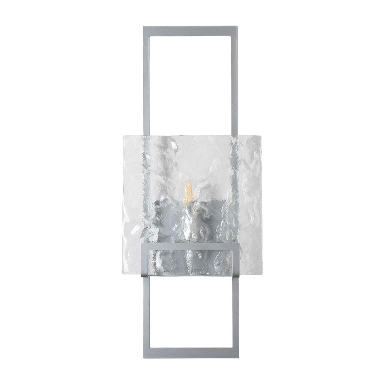 Hubbardton Forge 2025 Sterling Clear Glass (ZM) Geo Sconce