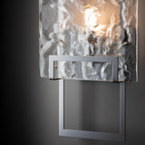 Hubbardton Forge 2025 Sterling Clear Glass (ZM) Geo Sconce