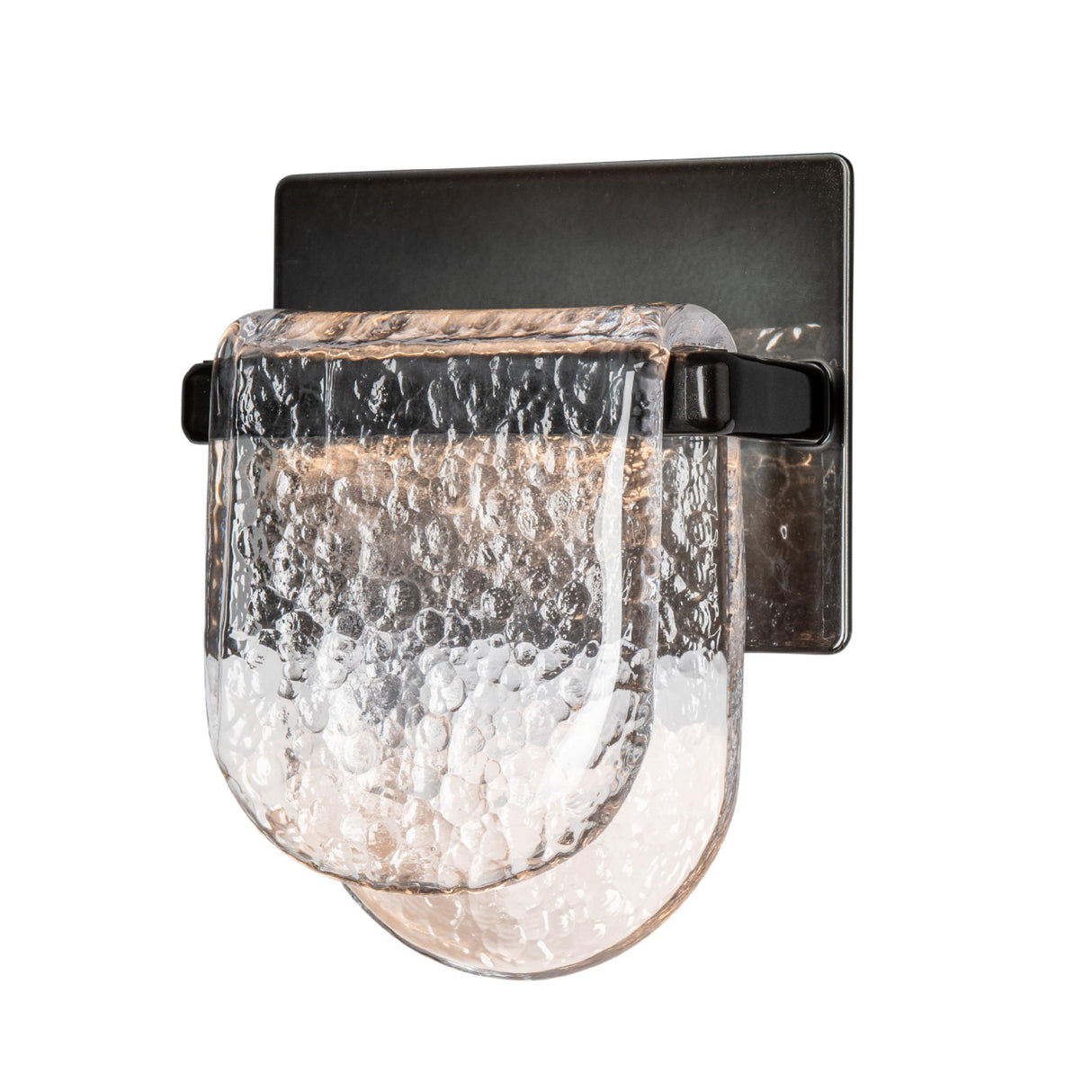 Hubbardton Forge 2025 Ink Clear Glass (ZM) Riverbed LED Sconce