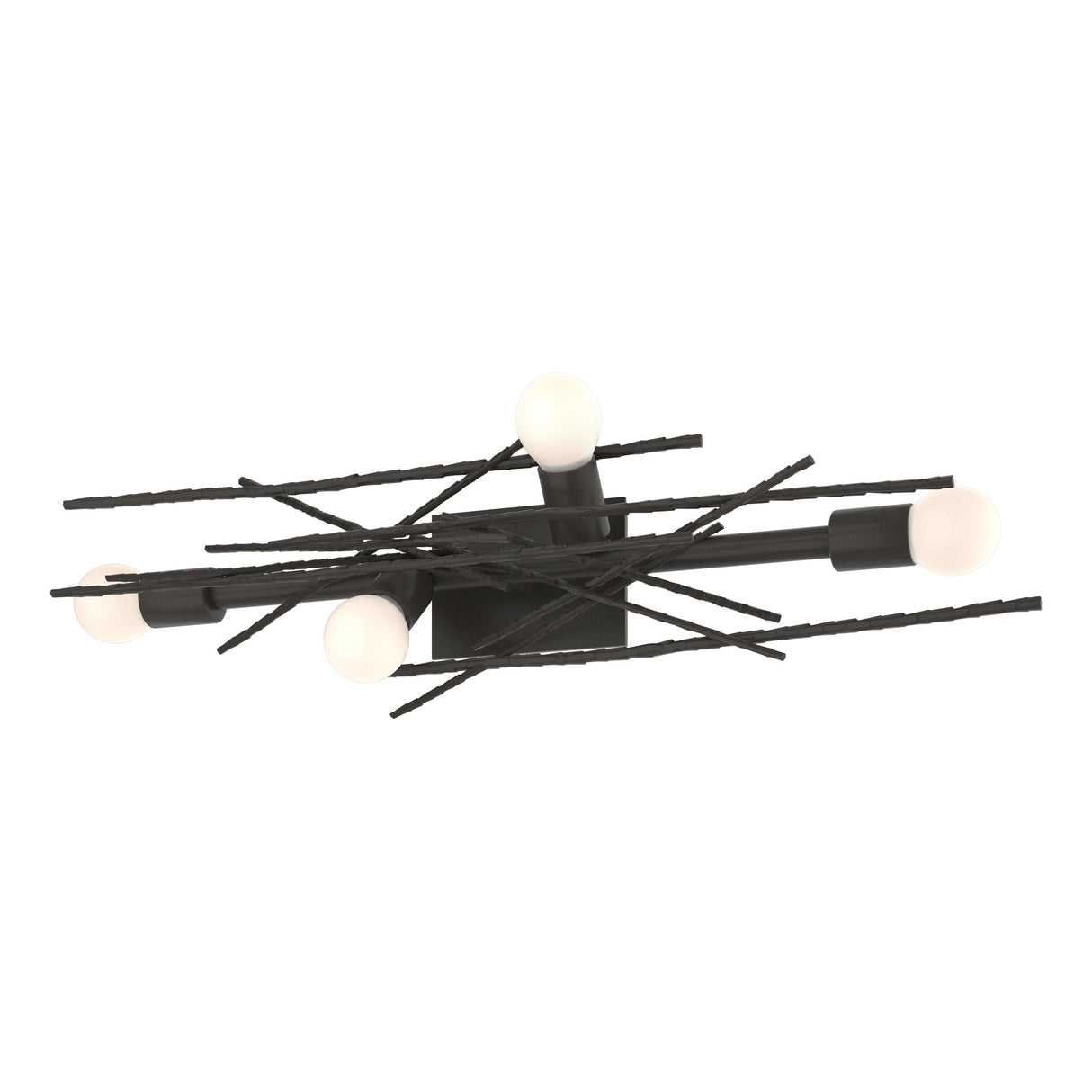 Hubbardton Forge 2024 Dark Smoke Brindille 4-Light Large Sconce/Semi-Flush
