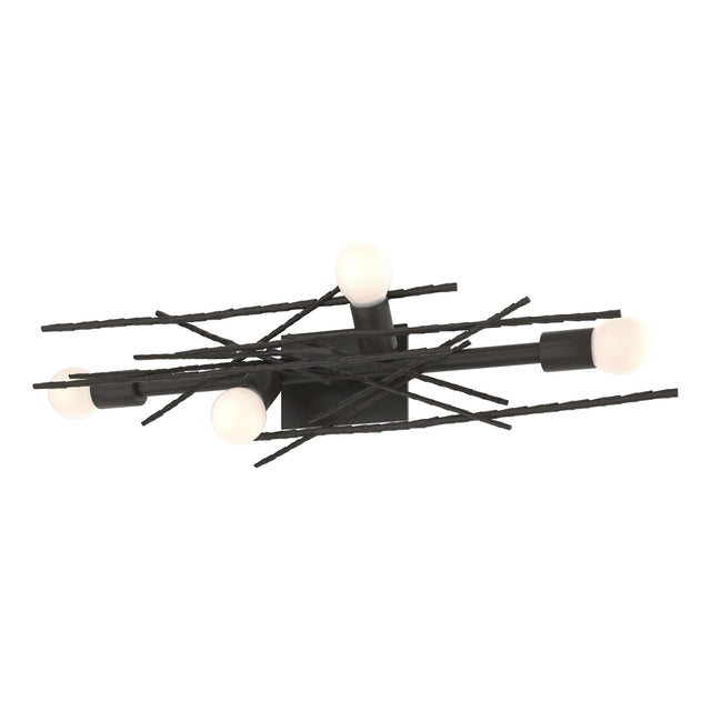 Hubbardton Forge 2024 Dark Smoke Brindille 4-Light Large Sconce/Semi-Flush