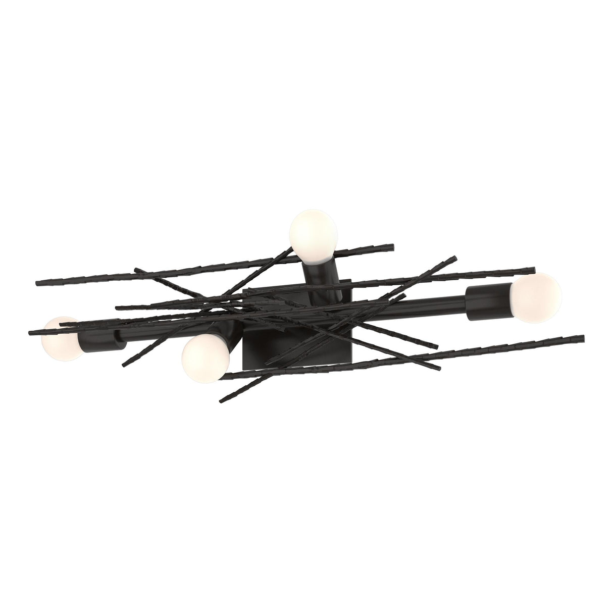 Hubbardton Forge 2024 Oil Rubbed Bronze Brindille 4-Light Large Sconce/Semi-Flush