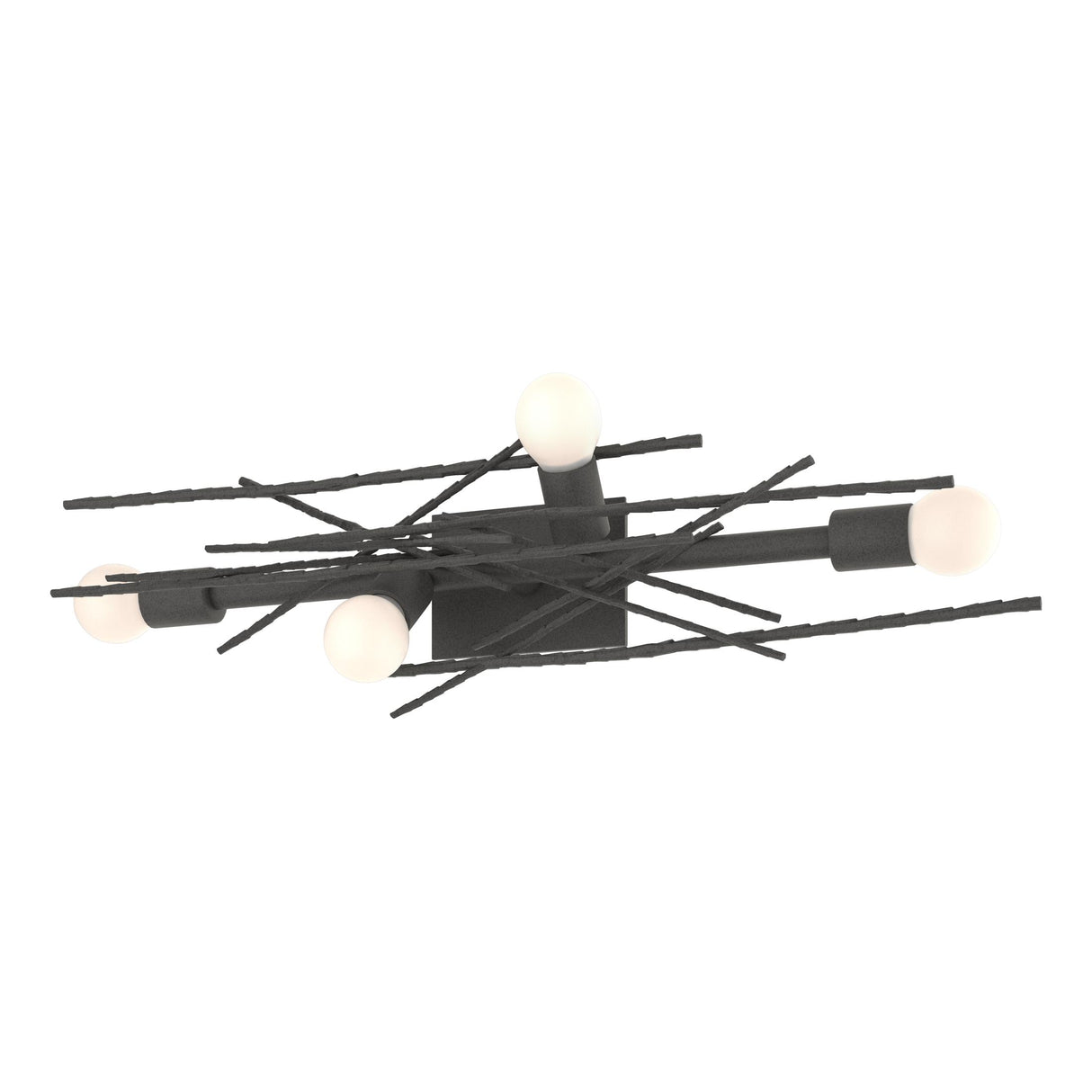 Hubbardton Forge 2024 Natural Iron Brindille 4-Light Large Sconce/Semi-Flush