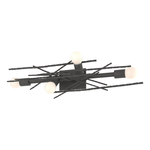 Hubbardton Forge 2024 Natural Iron Brindille 4-Light Large Sconce/Semi-Flush