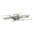 Hubbardton Forge 2024 Sterling Brindille 4-Light Large Sconce/Semi-Flush