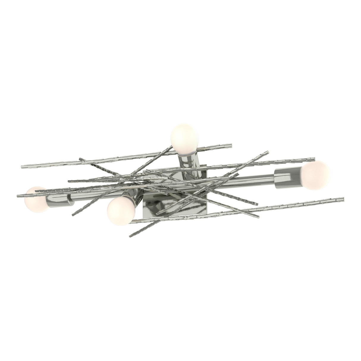 Hubbardton Forge 2024 Sterling Brindille 4-Light Large Sconce/Semi-Flush