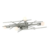 Hubbardton Forge 2024 Sterling Brindille 4-Light Large Sconce/Semi-Flush