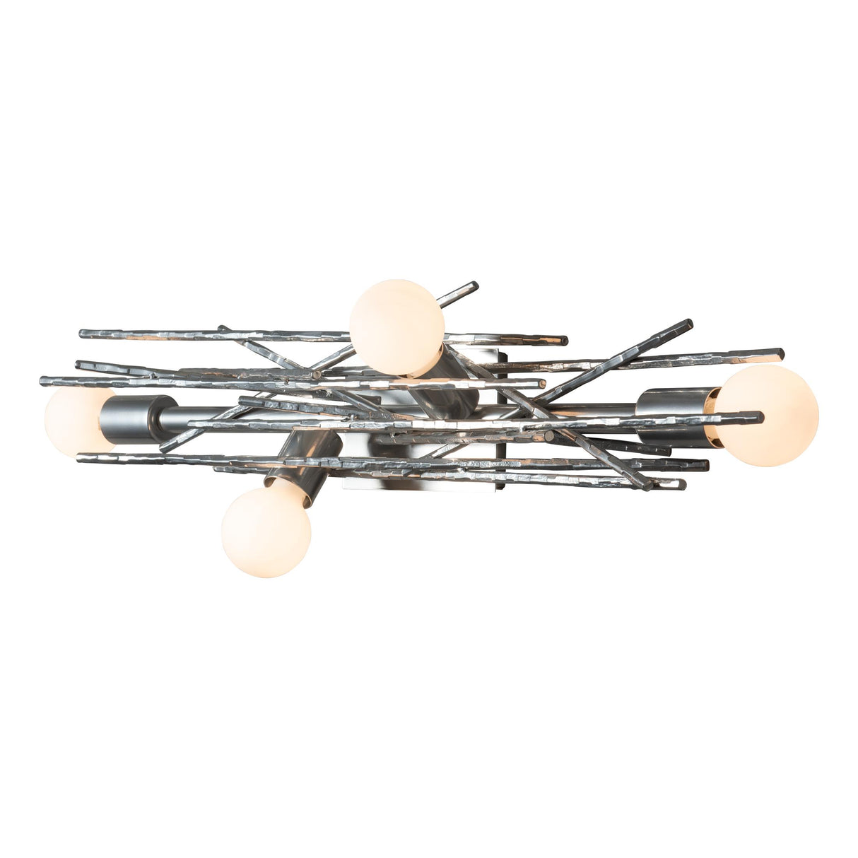 Hubbardton Forge 2024 Sterling Brindille 4-Light Large Sconce/Semi-Flush