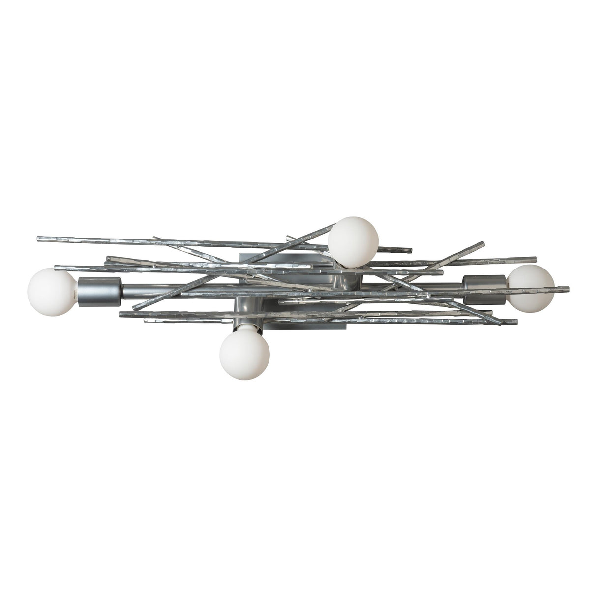 Hubbardton Forge 2024 Sterling Brindille 4-Light Large Sconce/Semi-Flush
