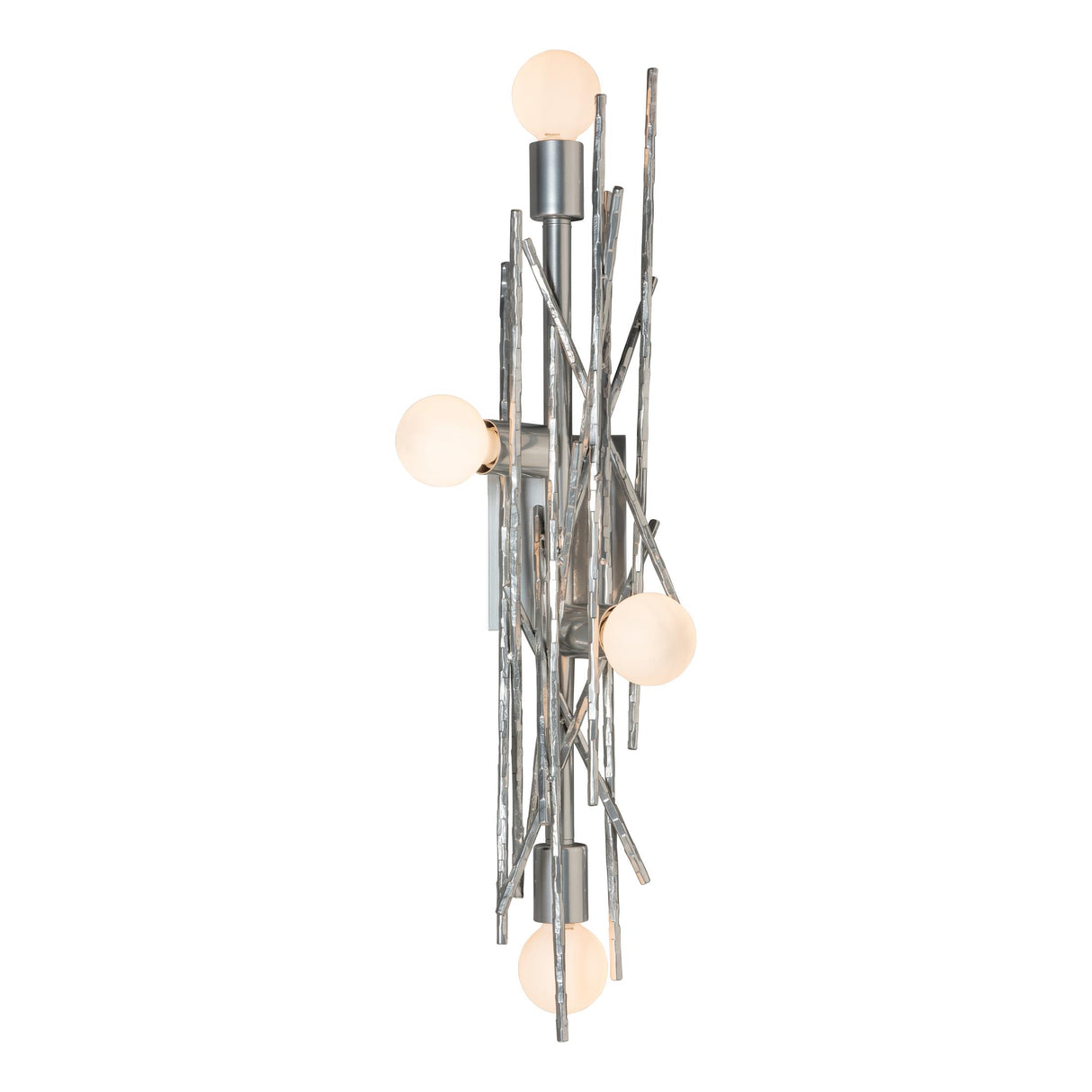 Hubbardton Forge 2024 Sterling Brindille 4-Light Large Sconce/Semi-Flush