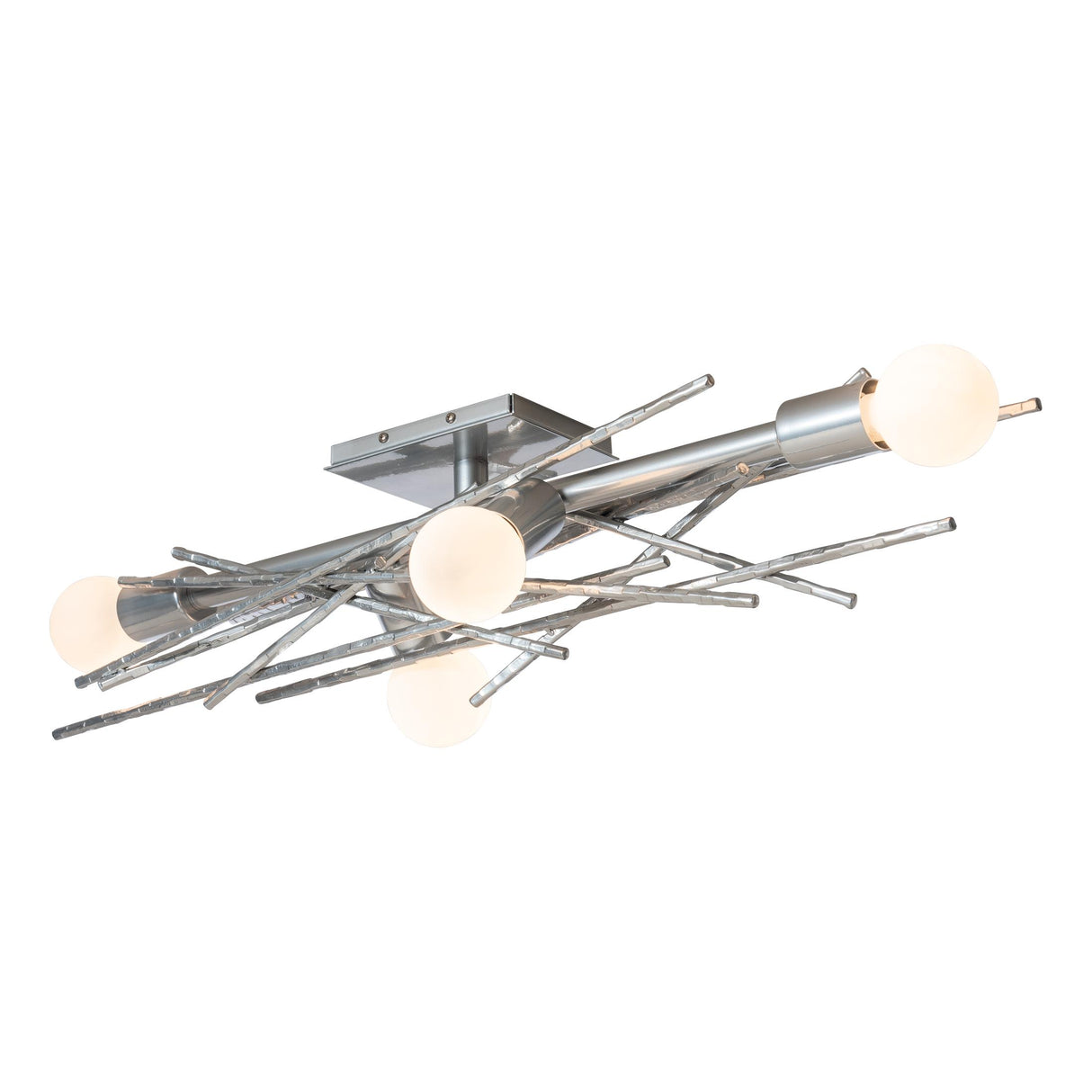 Hubbardton Forge 2024 Sterling Brindille 4-Light Large Sconce/Semi-Flush