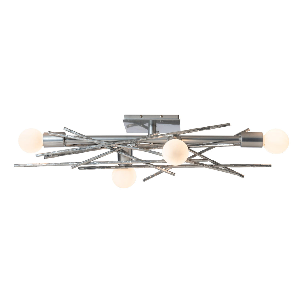 Hubbardton Forge 2024 Sterling Brindille 4-Light Large Sconce/Semi-Flush