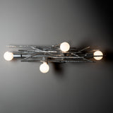 Hubbardton Forge 2024 Sterling Brindille 4-Light Large Sconce/Semi-Flush
