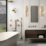 Hubbardton Forge 2024 Modern Brass Brindille 4-Light Large Sconce/Semi-Flush