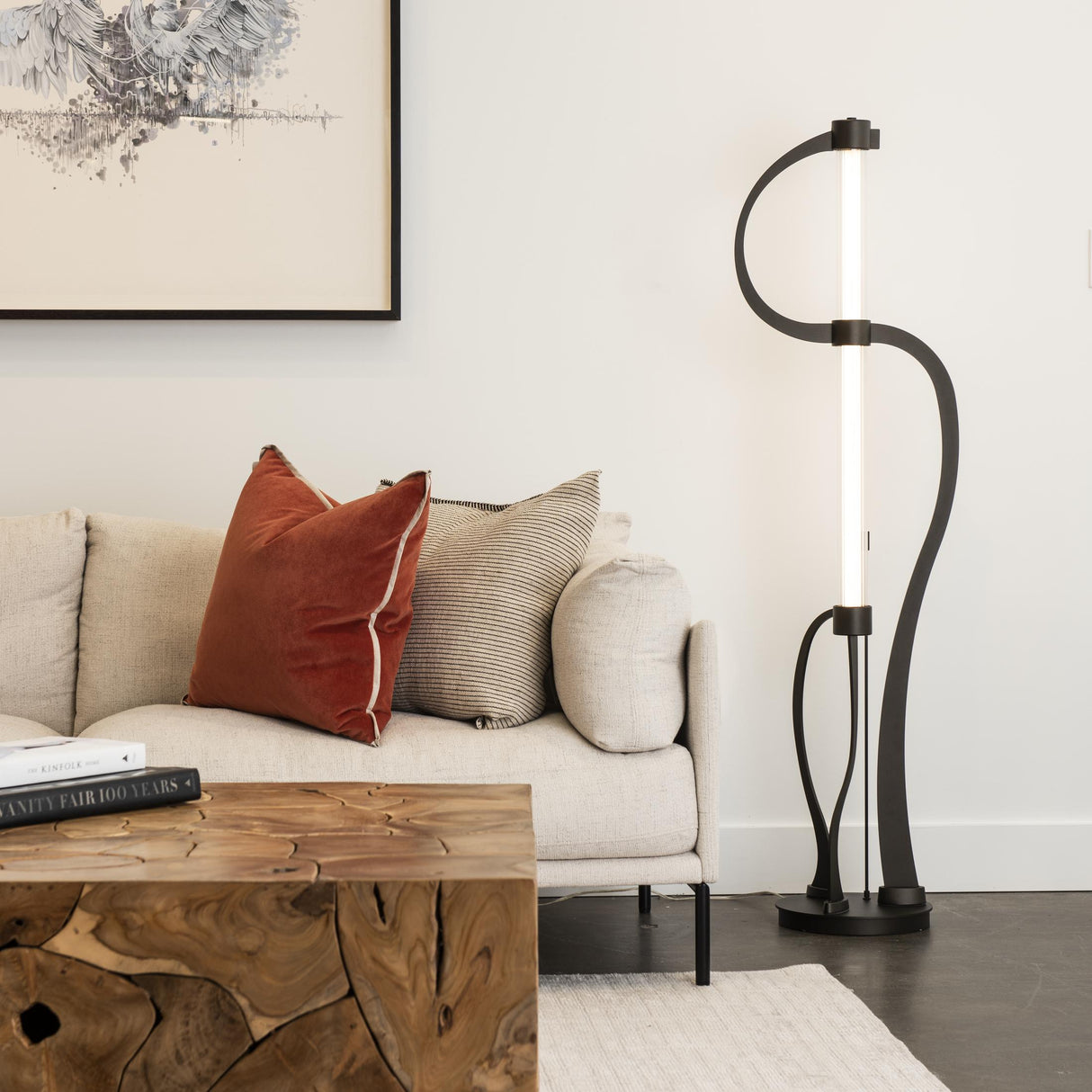 Hubbardton Forge 2023 Oil Rubbed Bronze Clear Glass (ZM) Pulse Floor Lamp