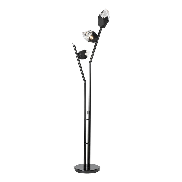 Hubbardton Forge 2023 Ink Black Crystal (BP) Chrysalis Torchiere