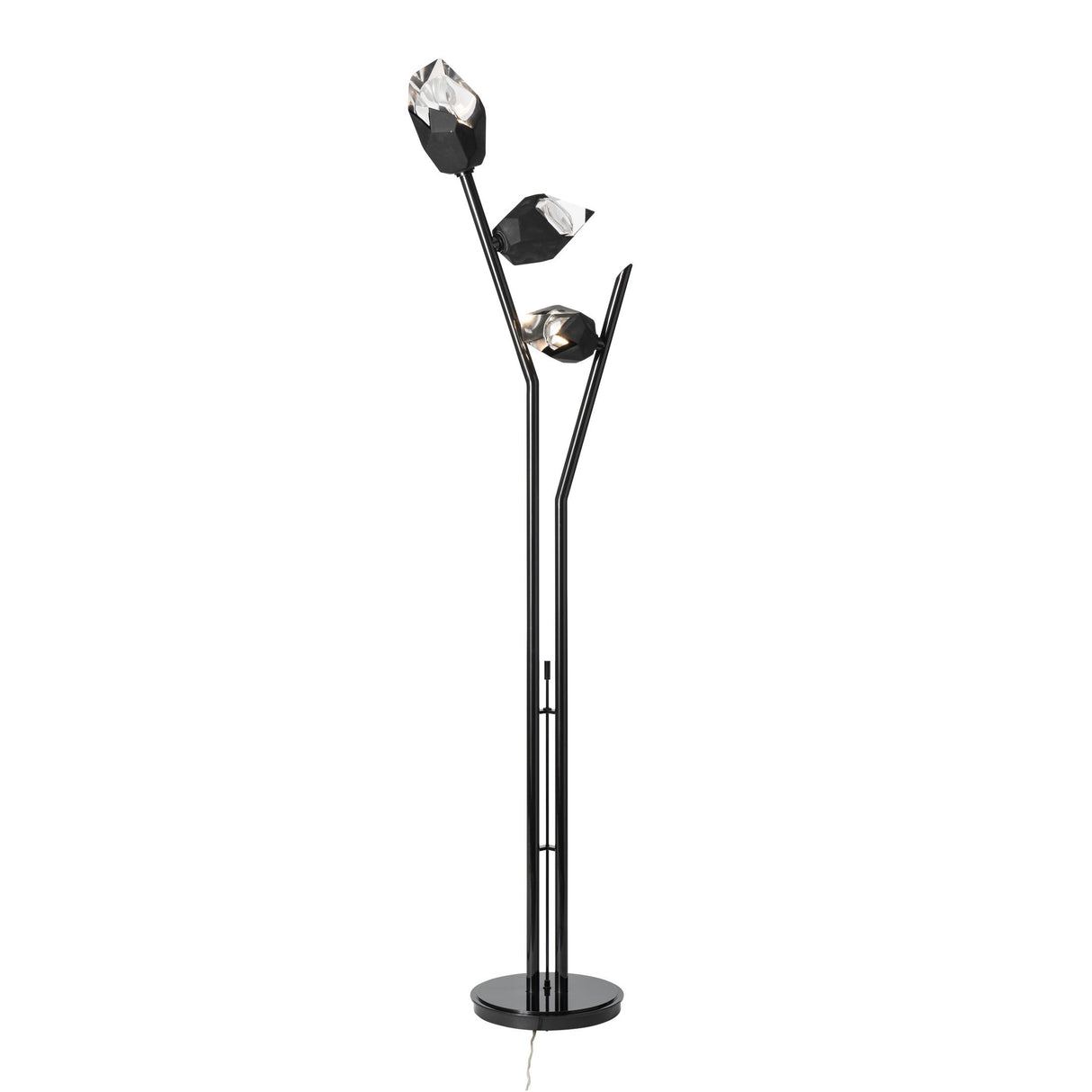Hubbardton Forge 2023 Ink Black Crystal (BP) Chrysalis Torchiere