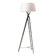 Hubbardton Forge 2023 Oil Rubbed Bronze Modern Brass Natural Anna Shade (SF) Tryst Floor Lamp