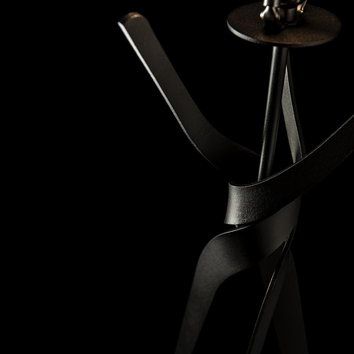 Hubbardton Forge 2023 Oil Rubbed Bronze Modern Brass Natural Anna Shade (SF) Tryst Floor Lamp