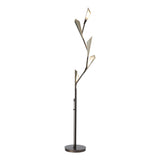 Hubbardton Forge 2025 Dark Smoke Modern Brass Quill Torchiere