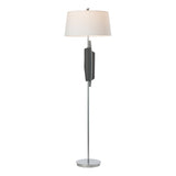 Hubbardton Forge 2025 Sterling Slate Natural Anna Shade (SF) Cambrian Floor Lamp