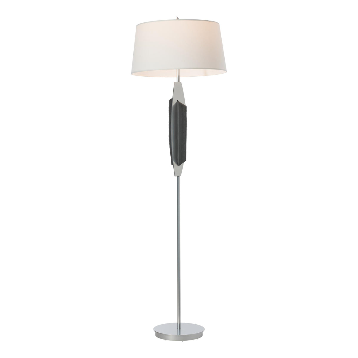 Hubbardton Forge 2025 Sterling Slate Natural Anna Shade (SF) Cambrian Floor Lamp