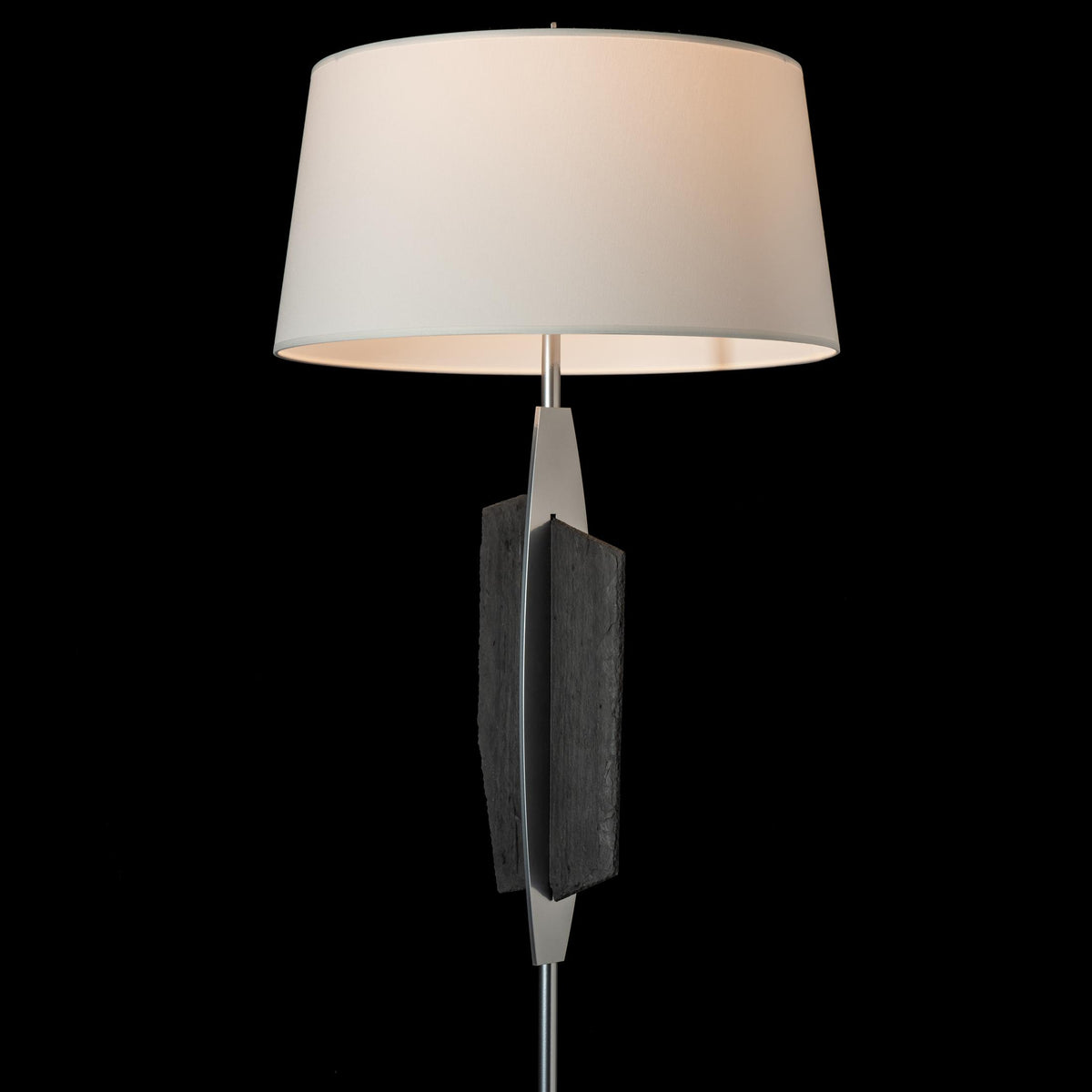 Hubbardton Forge 2025 Sterling Slate Natural Anna Shade (SF) Cambrian Floor Lamp