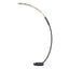Hubbardton Forge 2025 Black Clear Glass (ZM) Glissade LED Arc Floor Lamp