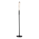 Hubbardton Forge 2025 Black Clear Glass (ZM) Glissade LED Arc Floor Lamp