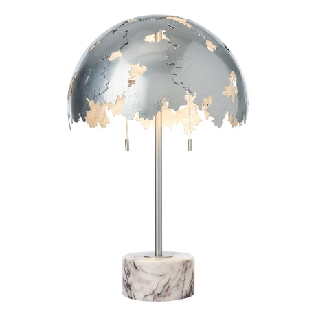 Hubbardton Forge 2025 Sterling Lilac Marble Pangea Dome Table Lamp