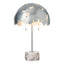 Hubbardton Forge 2025 Sterling Lilac Marble Pangea Dome Table Lamp