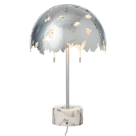 Hubbardton Forge 2025 Sterling Lilac Marble Pangea Dome Table Lamp