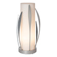 Hubbardton Forge 2025 Sterling Opal Glass (GG) Dahlia Cylindrical Table Lamp