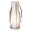 Hubbardton Forge 2025 Sterling Opal Glass (GG) Dahlia Cylindrical Table Lamp