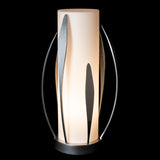 Hubbardton Forge 2025 Sterling Opal Glass (GG) Dahlia Cylindrical Table Lamp