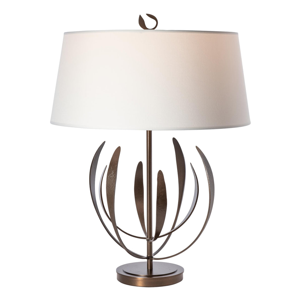 Hubbardton Forge 2025 Bronze Natural Anna Shade (SF) Dahlia Table Lamp
