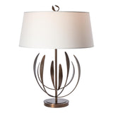 Hubbardton Forge 2025 Bronze Natural Anna Shade (SF) Dahlia Table Lamp