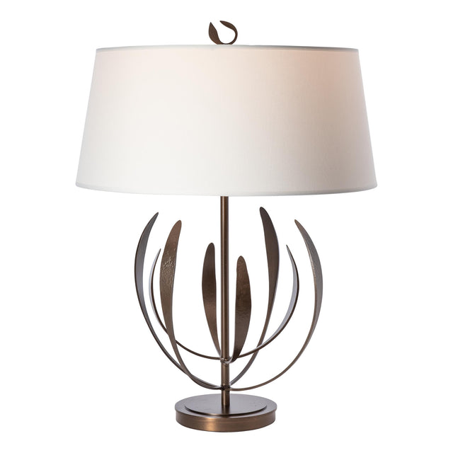 Hubbardton Forge 2025 Bronze Natural Anna Shade (SF) Dahlia Table Lamp