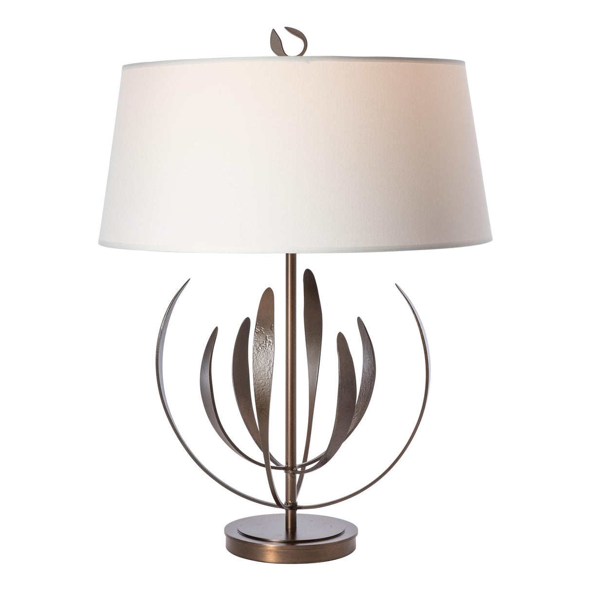 Hubbardton Forge 2025 Bronze Natural Anna Shade (SF) Dahlia Table Lamp