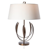 Hubbardton Forge 2025 Bronze Natural Anna Shade (SF) Dahlia Table Lamp
