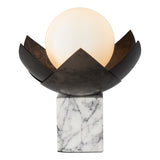 Hubbardton Forge 2025 Dark Smoke Lilac Marble Blossom Mini Table Lamp